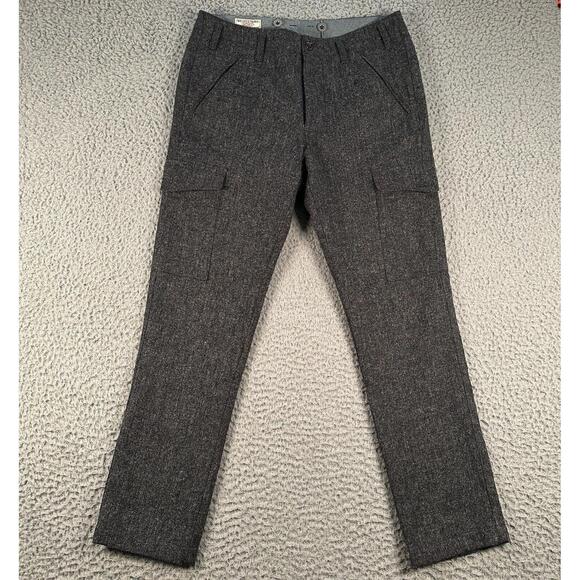 Wallace & Barnes 100% Wool Donegal Tweed x Abraham Moon Cargo Pant Trouser 32x32 - Picture 1 of 15